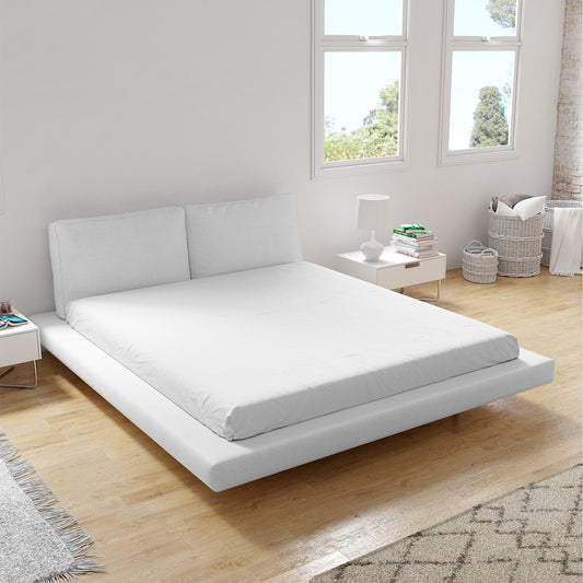 Cearsaf de pat ALB 150/260 cm 100% bumbac ranforce