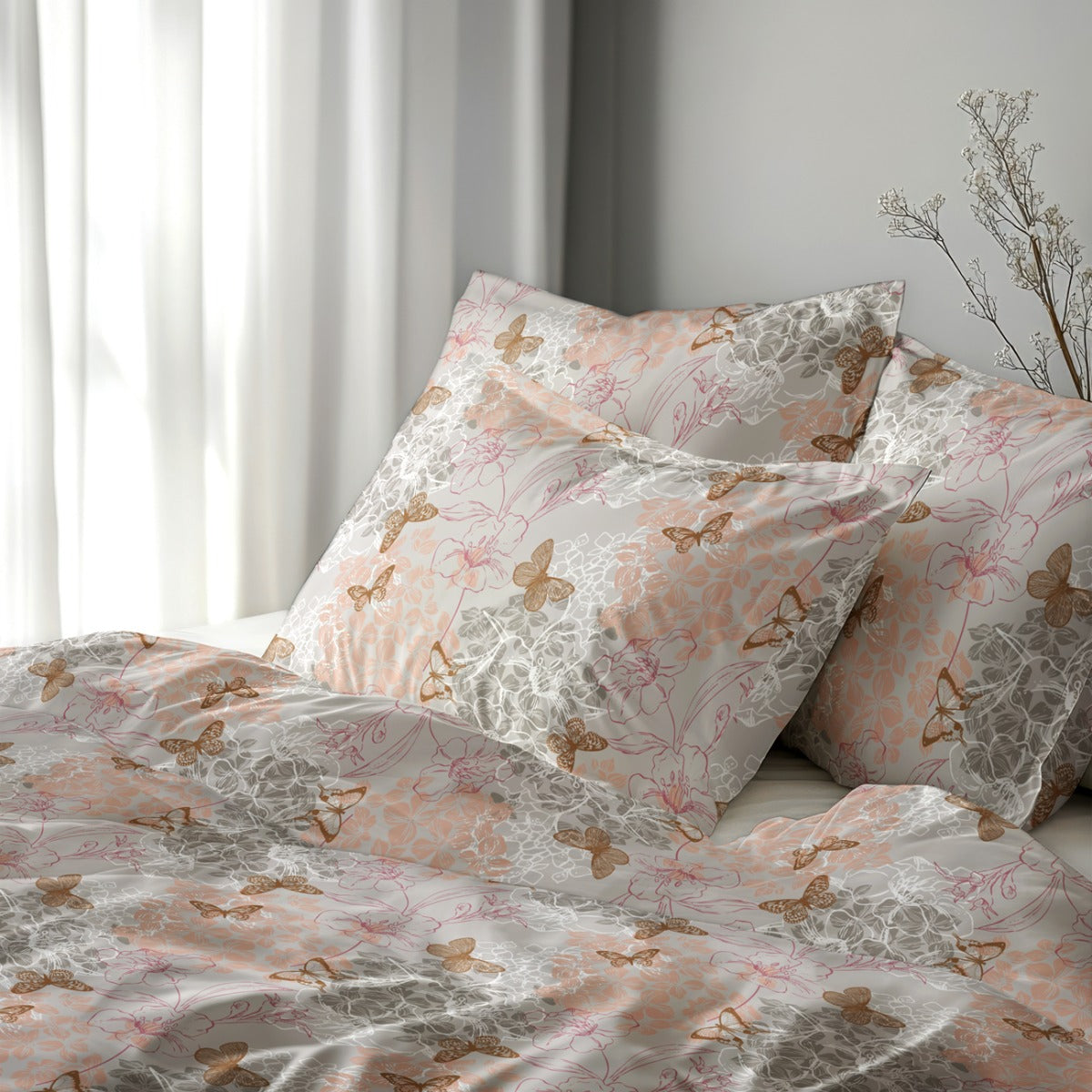 Lenjeria de pat FLORANCE 100% Bumbac Ranforce 2 piese