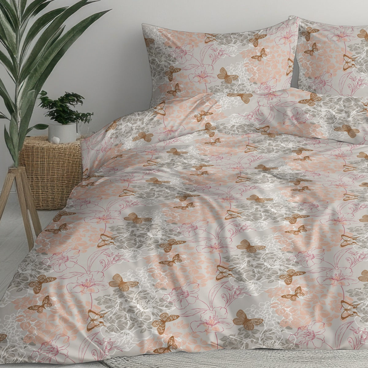 Lenjeria de pat FLORANCE 100% Bumbac Ranforce 2 piese