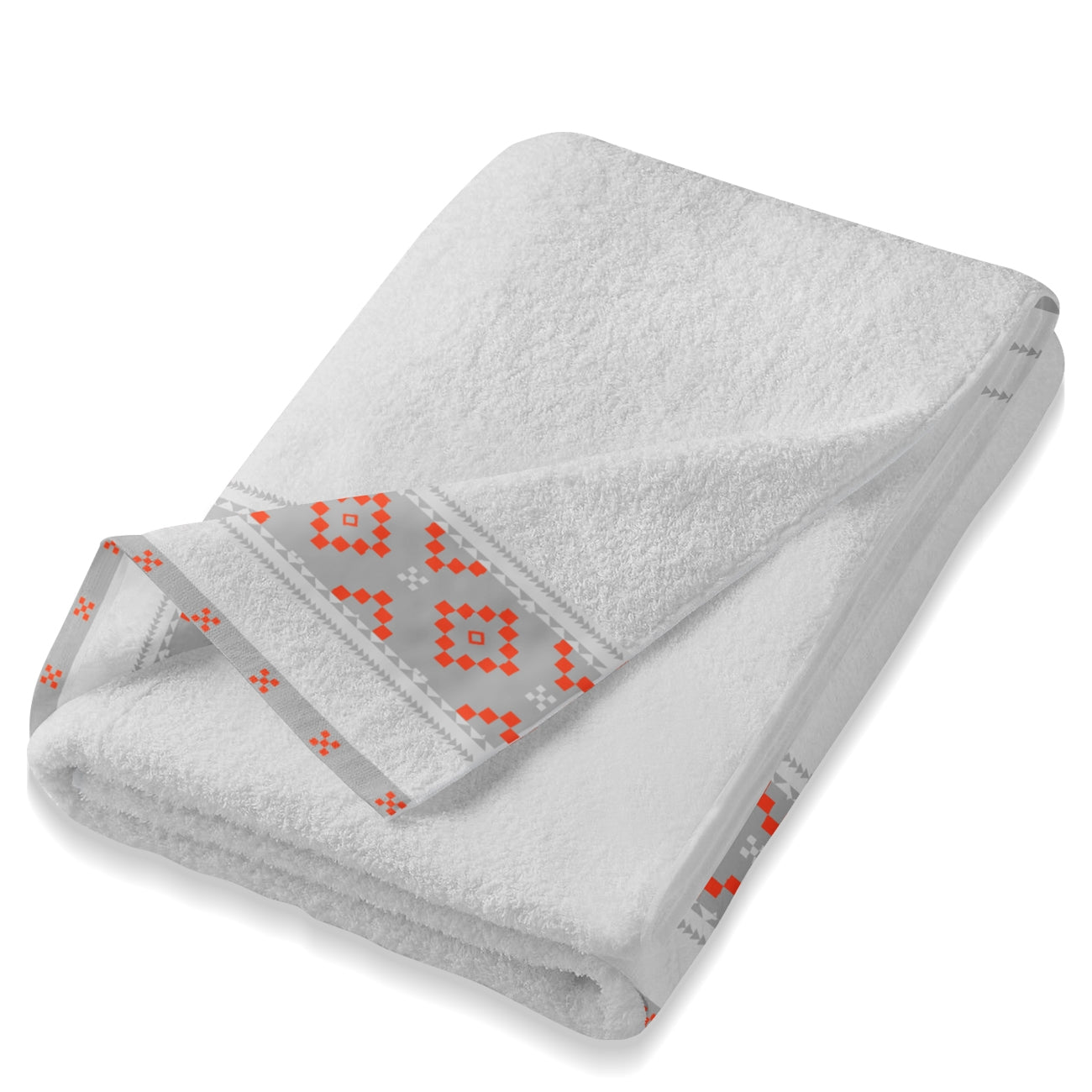 FOLKLORE GREY bath towel 100% micro cotton 70/140 cm