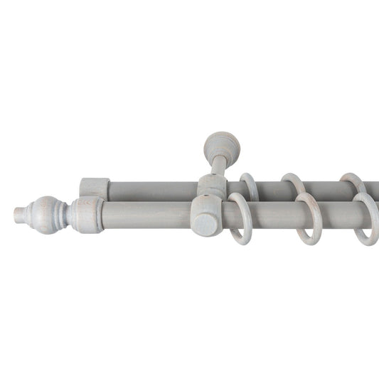 Double gallery Filigrano solid wood, antique gray shade, 280 cm - COMPLETE KIT 