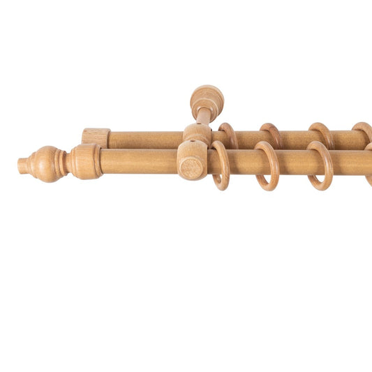 Galerie dubla lemn masiv Filigrano, nuanta stejar, 260 cm - KIT COMPLET