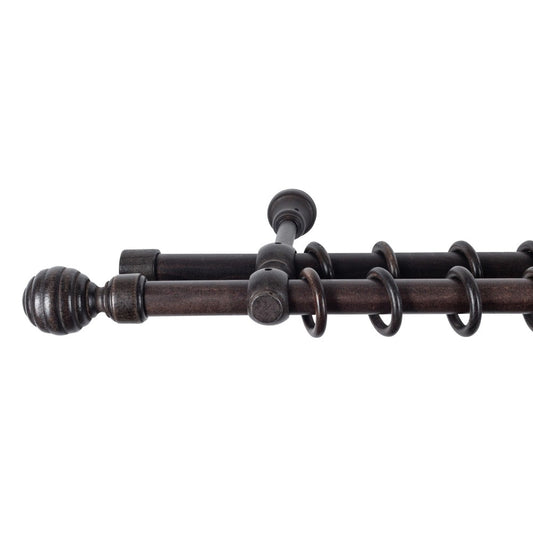 Galerie dubla lemn masiv Regal, nuanta wenge, 180 cm - KIT COMPLET