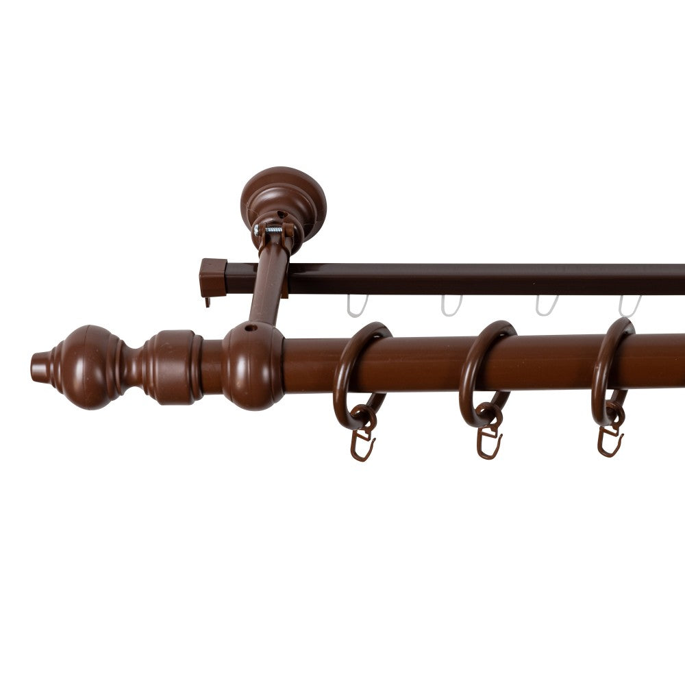 Galerie metal infoliat Filigrano, culoare maro, 280 cm - SINA U INCLUSA