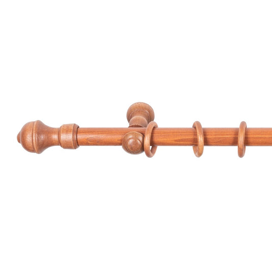 Galerie simpla lemn masiv Ares, consola clasica, nuanta cires, 400 cm - KIT COMPLET