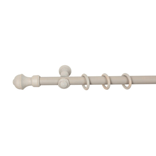 Galerie simpla lemn masiv Ares, consola clasica, nuanta gri-antic, 140 cm - KIT COMPLET