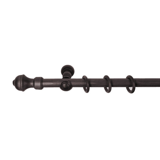Galerie simpla lemn masiv Ares, consola clasica, nuanta wenge, 360 cm - KIT COMPLET
