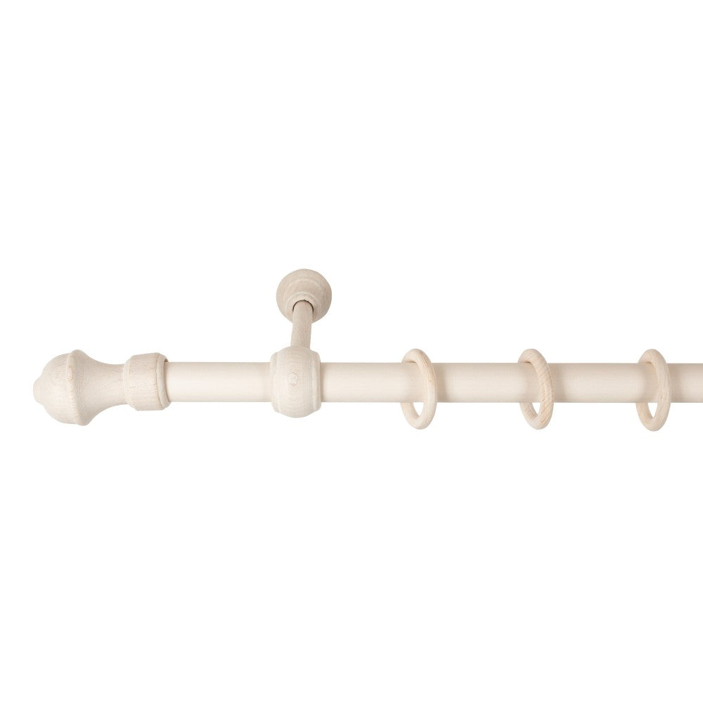 Galerie simpla lemn masiv Ares, consola standard, nuanta alb-antic, 160 cm - KIT COMPLET