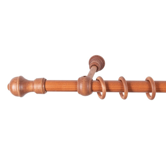 Galerie simpla lemn masiv Ares, consola standard, nuanta cires, 320 cm - KIT COMPLET