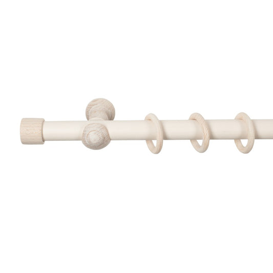 Galerie simpla lemn masiv Cafiro, consola clasica, nuanta alb-antic, 200 cm - KIT COMPLET