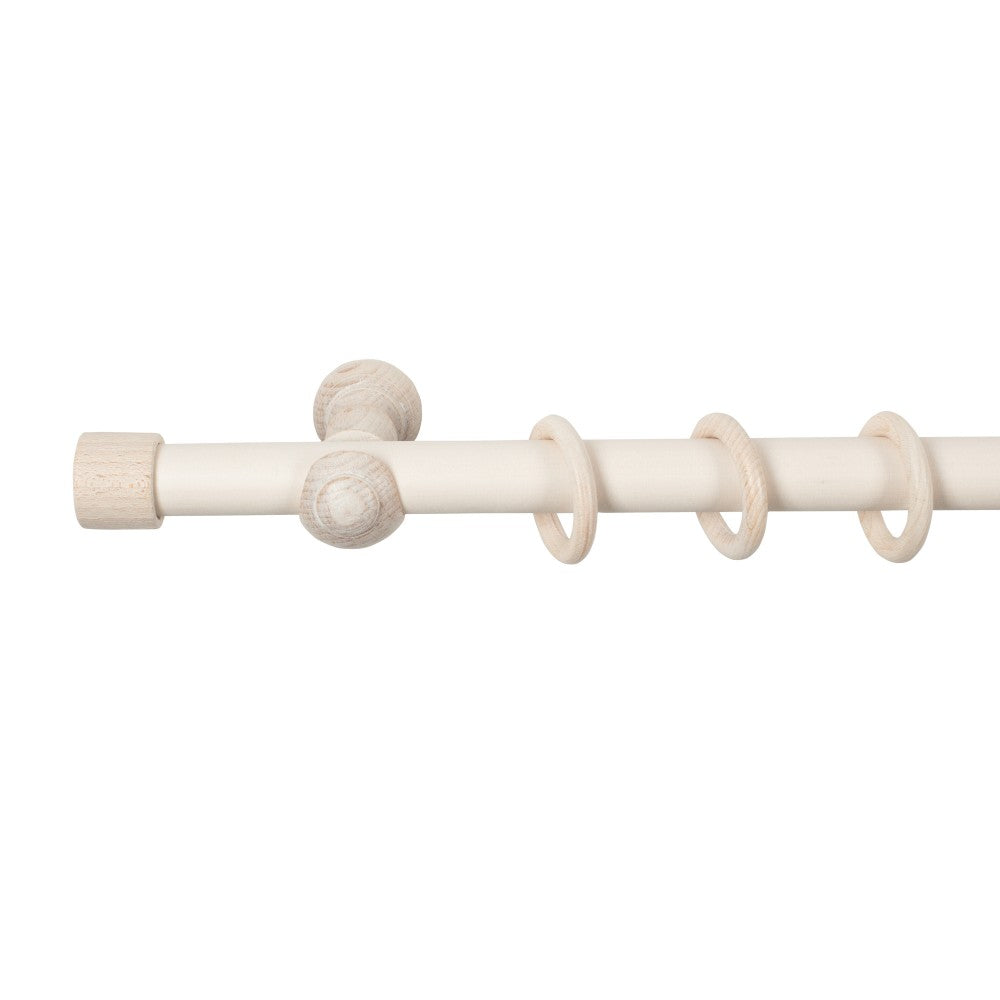 Galerie simpla lemn masiv Cafiro, consola clasica, nuanta alb-antic, 280 cm - KIT COMPLET
