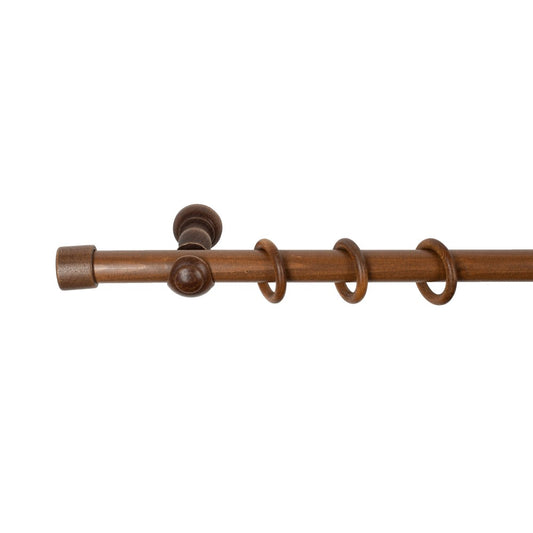 Galerie simpla lemn masiv Cafiro, consola clasica, nuanta nuc, 260 cm - KIT COMPLET