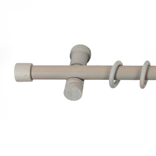 Galerie simpla lemn masiv Cafiro, consola moderna, nuanta gri-antic, 360 cm - KIT COMPLET