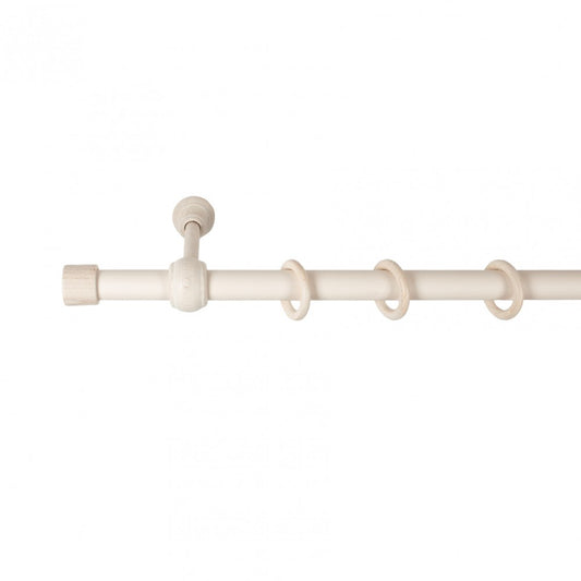 Galerie simpla lemn masiv Cafiro, consola standard, nuanta alb-antic, 280 cm - KIT COMPLET