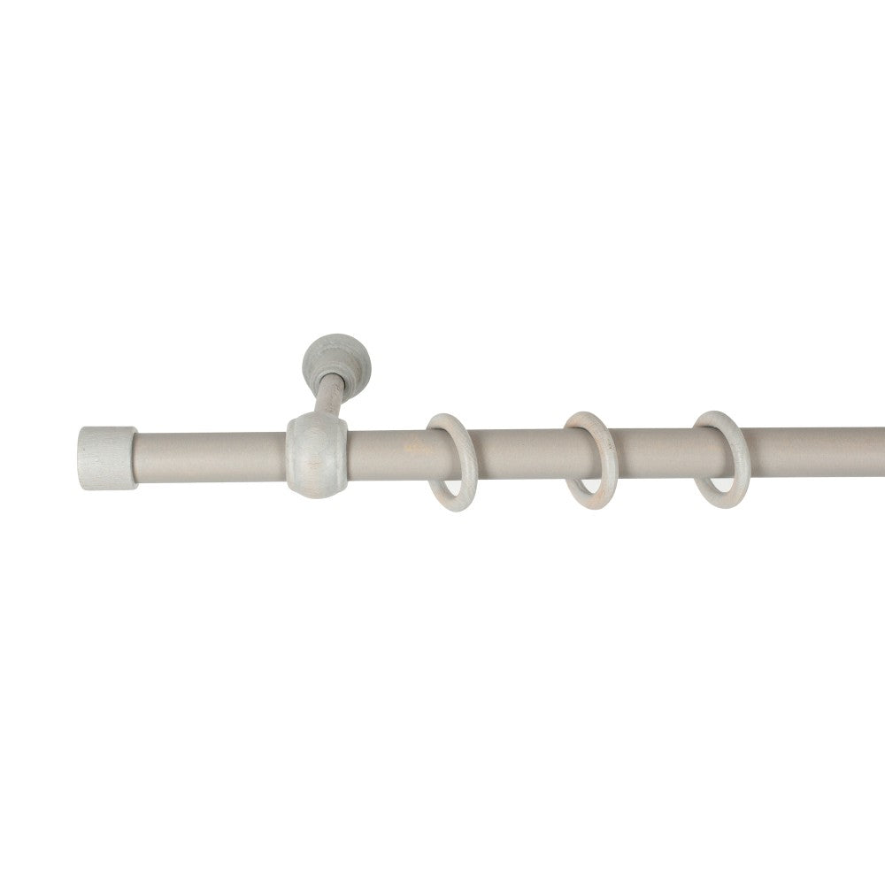 Galerie simpla lemn masiv Cafiro, consola standard, nuanta gri-antic, 240 cm - KIT COMPLET