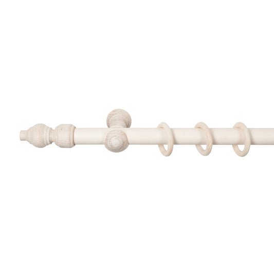Galerie simpla lemn masiv Filigrano, consola clasica, nuanta alb-antic, 300 cm - KIT COMPLET