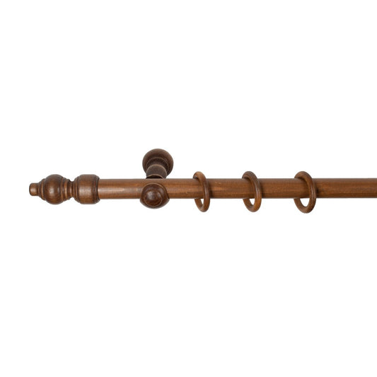 Galerie simpla lemn masiv Filigrano, consola clasica, nuanta nuc, 280 cm - KIT COMPLET