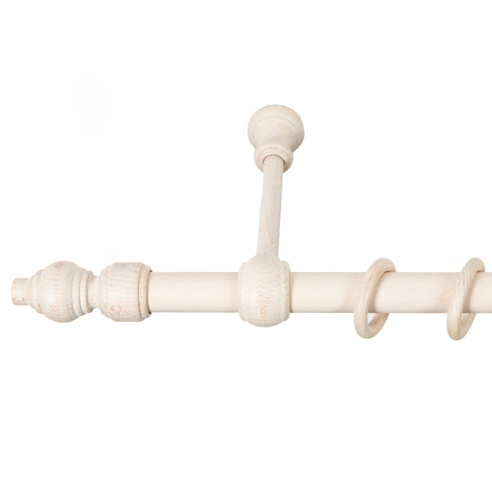 Galerie simpla lemn masiv Filigrano, consola standard, nuanta alb-antic, 320 cm - KIT COMPLET