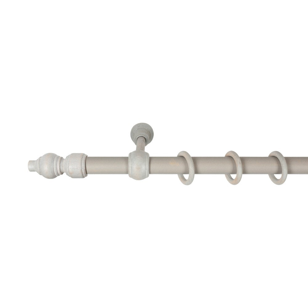 Galerie simpla lemn masiv Filigrano, consola standard, nuanta gri-antic, 240 cm - KIT COMPLET