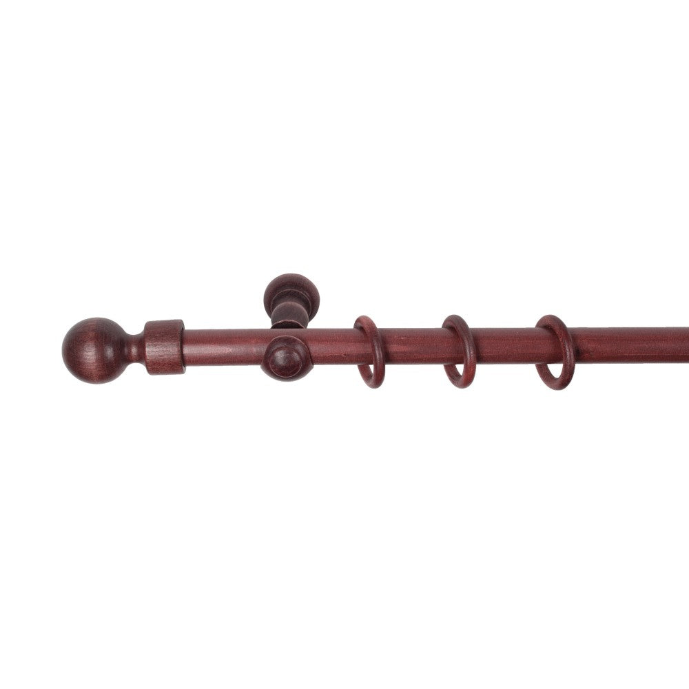 Galerie simpla lemn masiv Giro, consola clasica, nuanta mahon, 200 cm - KIT COMPLET