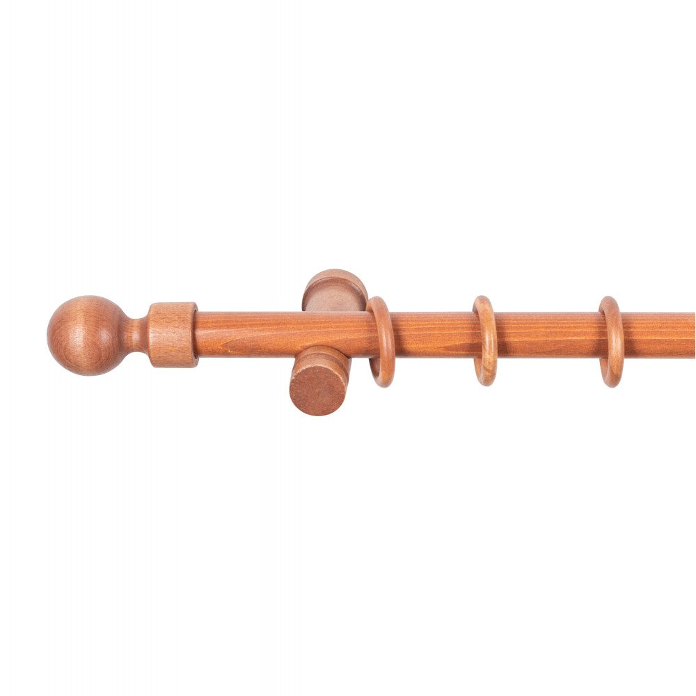 Galerie simpla lemn masiv Giro, consola moderna, nuanta cires, 400 cm - KIT COMPLET