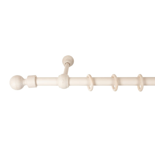 Galerie simpla lemn masiv Giro, consola standard, nuanta alb-antic, 160 cm - KIT COMPLET