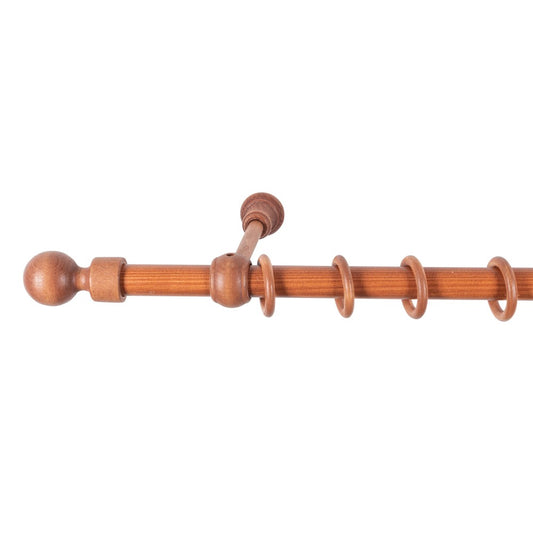 Galerie simpla lemn masiv Giro, consola standard, nuanta cires, 260 cm - KIT COMPLET