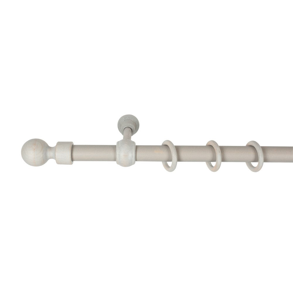 Galerie simpla lemn masiv Giro, consola standard, nuanta gri-antic, 400 cm - KIT COMPLET