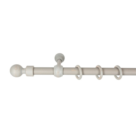 Galerie simpla lemn masiv Giro, consola standard, nuanta gri-antic, 400 cm - KIT COMPLET