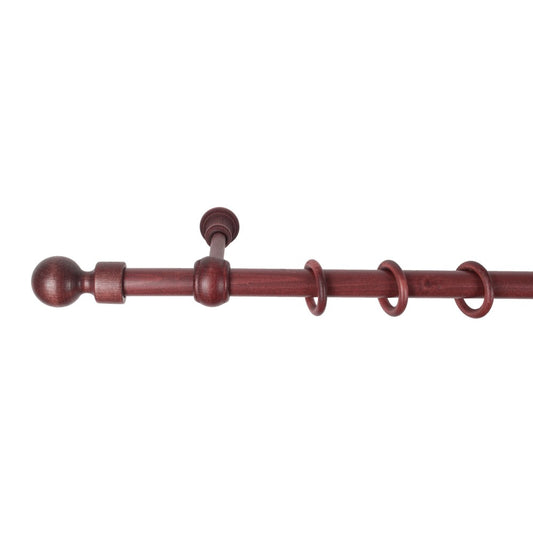Galerie simpla lemn masiv Giro, consola standard, nuanta mahon, 200 cm - KIT COMPLET