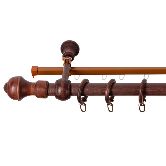 Galerie simpla lemn masiv Ares, nuanta mahon, 260 cm - SINA U INCLUSA