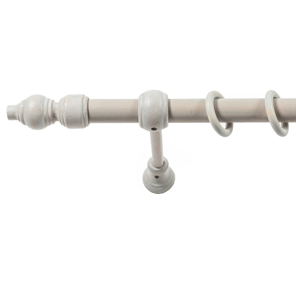 Galerie simpla lemn masiv Filigrano, consola standard, nuanta gri-antic, 360 cm - KIT COMPLET