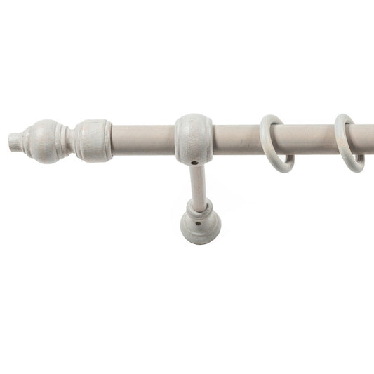 Galerie simpla lemn masiv Filigrano, consola standard, nuanta gri-antic, 240 cm - KIT COMPLET