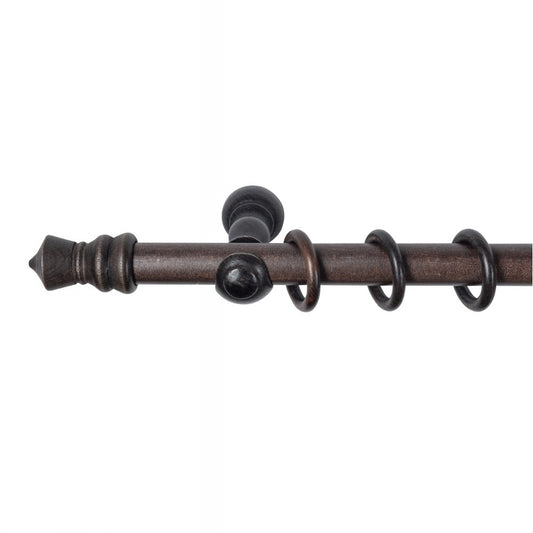Galerie simpla lemn masiv King, consola clasica, nuanta wenge, 260 cm - KIT COMPLET