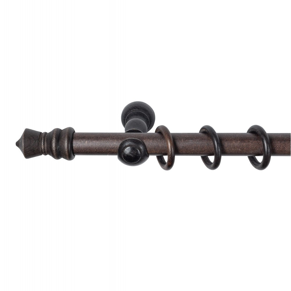 Galerie simpla lemn masiv King, consola clasica, nuanta wenge, 320 cm - KIT COMPLET