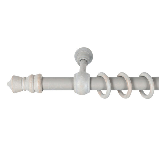 Galerie simpla lemn masiv King, consola standard, nuanta gri-antic, 140 cm - KIT COMPLET