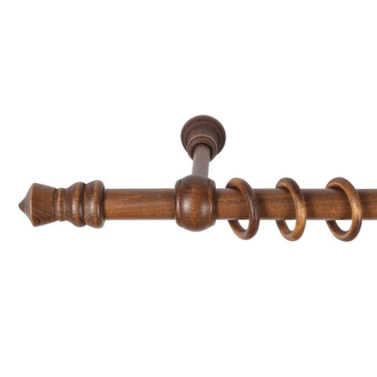 Galerie simpla lemn masiv King, consola standard, nuanta nuc, 400 cm - KIT COMPLET