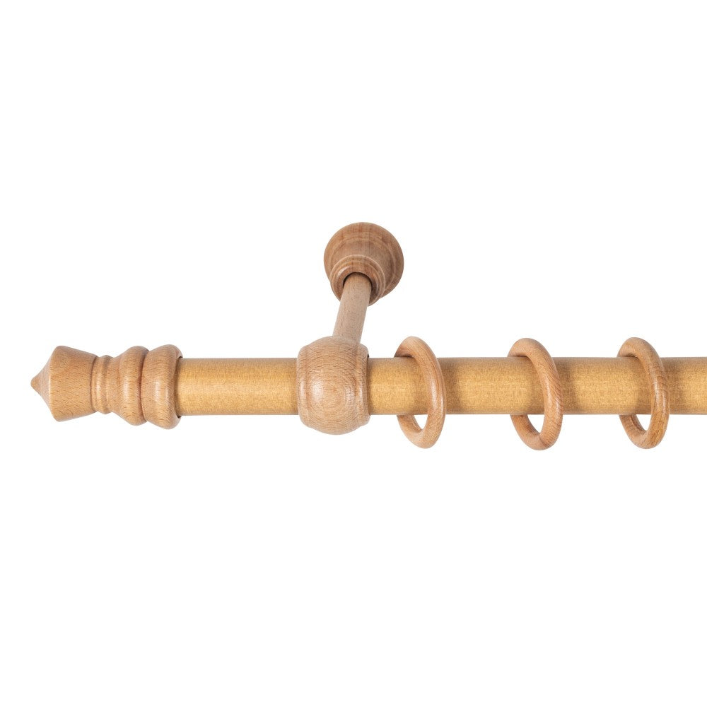 Galerie simpla lemn masiv King, consola standard, nuanta stejar, 140 cm - KIT COMPLET