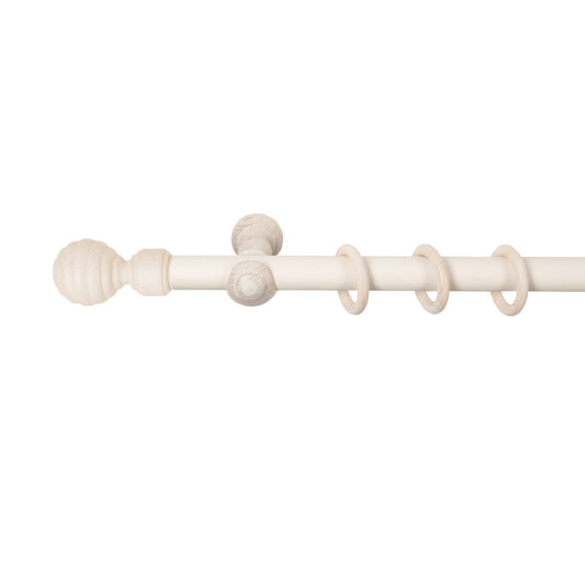 Galerie simpla lemn masiv Regal, consola clasica, nuanta alb-antic, 400 cm - KIT COMPLET