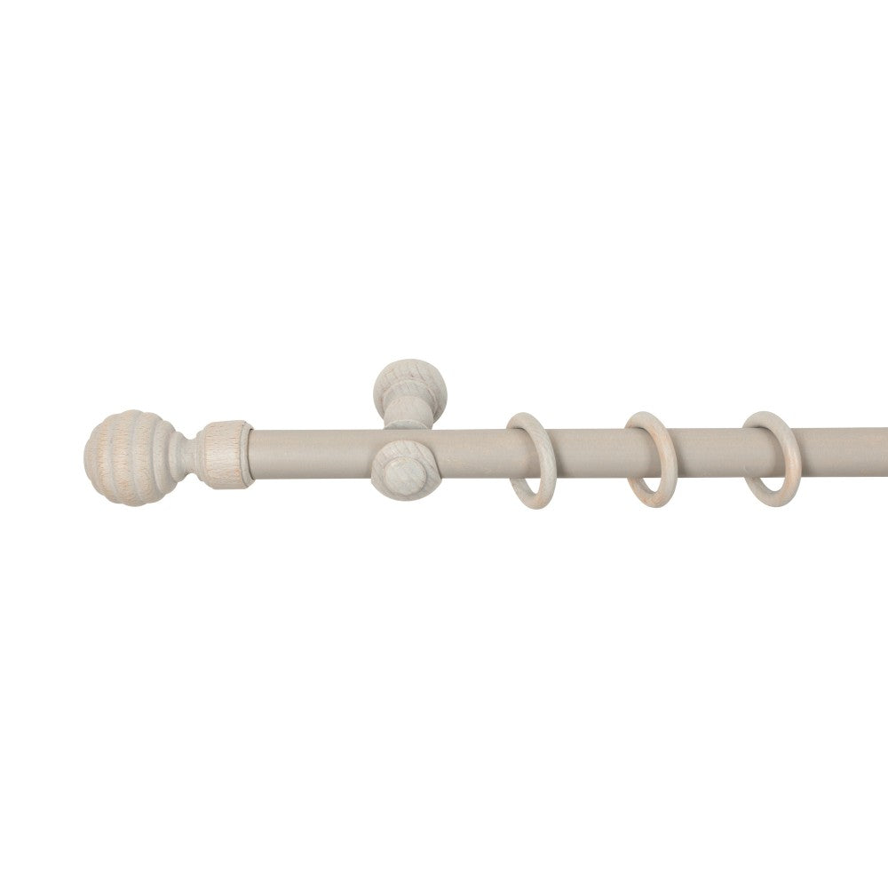 Galerie simpla lemn masiv Regal, consola clasica, nuanta gri-antic, 200 cm - KIT COMPLET