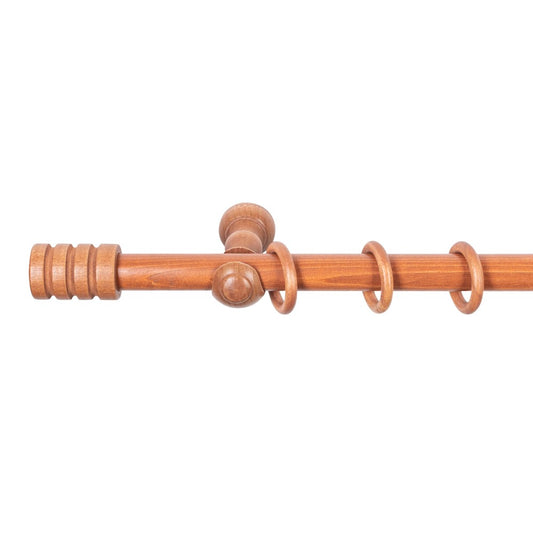 Galerie simpla lemn masiv Pisa, consola clasica, nuanta cires, 220 cm - KIT COMPLET