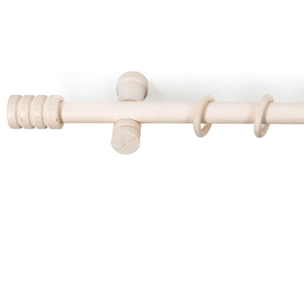 Galerie simpla lemn masiv Pisa, consola moderna, nuanta alb-antic, 280 cm - KIT COMPLET