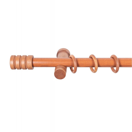 Galerie simpla lemn masiv Pisa, consola moderna, nuanta cires, 320 cm - KIT COMPLET