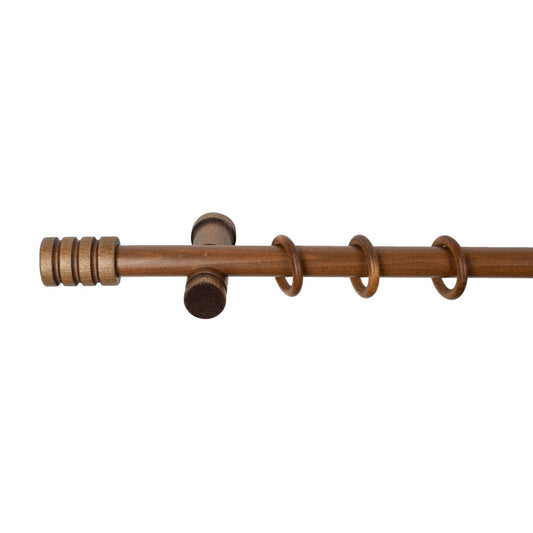 Galerie simpla lemn masiv Pisa, consola moderna, nuanta nuc, 320 cm - KIT COMPLET