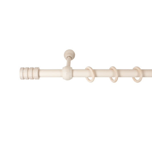 Galerie simpla lemn masiv Pisa, consola standard, nuanta alb-antic, 200 cm - KIT COMPLET