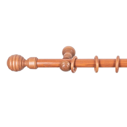 Galerie simpla lemn masiv Regal, consola clasica, nuanta cires, 400 cm - KIT COMPLET