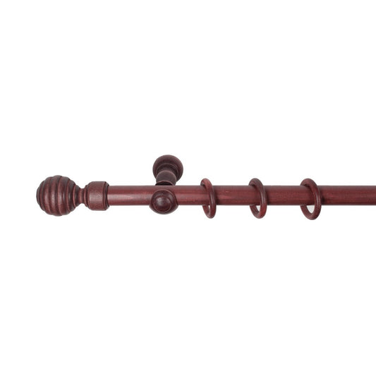 Galerie simpla lemn masiv Regal, consola clasica, nuanta mahon, 220 cm - KIT COMPLET