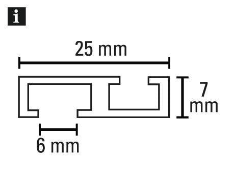 Şină 1-aluminiu 200 cm