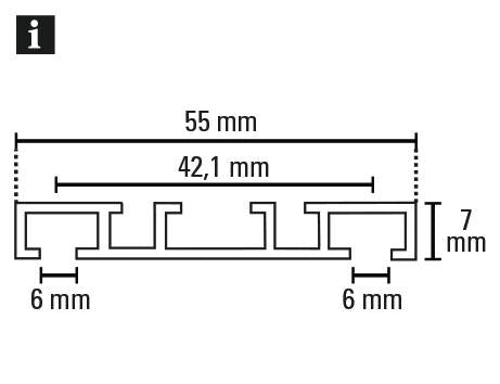 Şină 2-aluminiu 150 cm