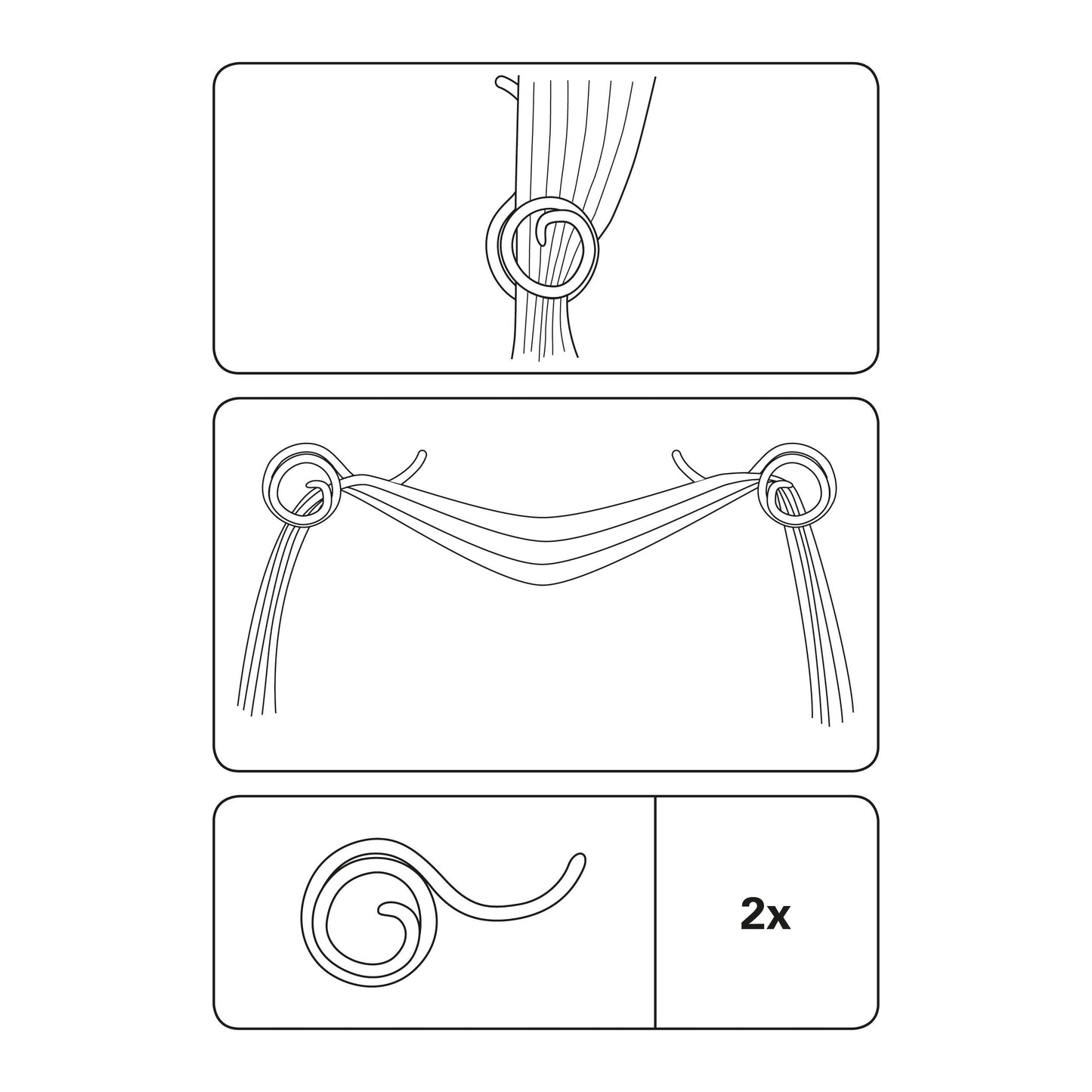 Consolă draperie melc argintiu